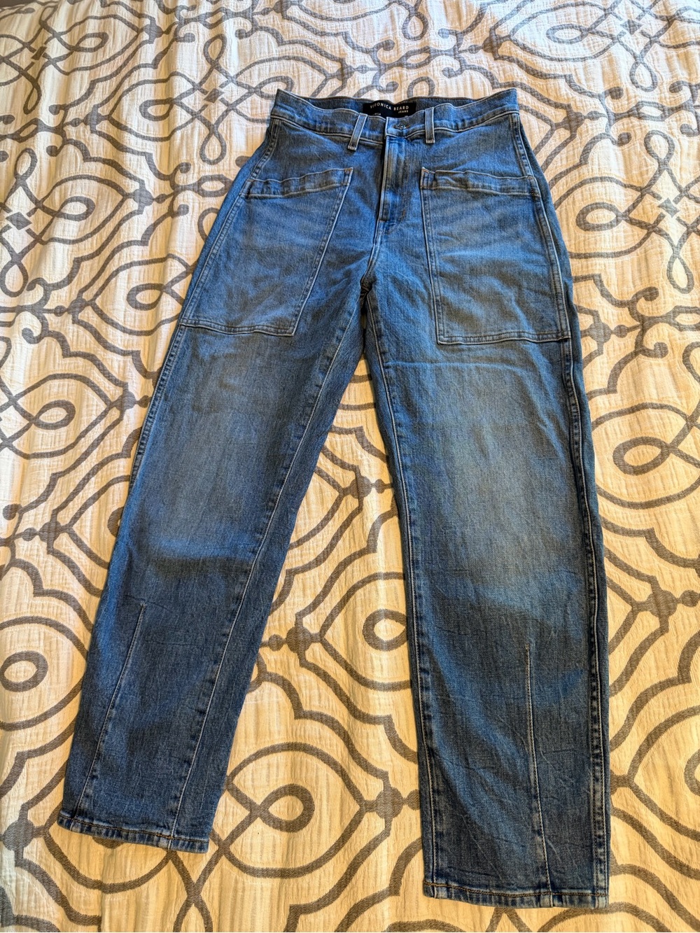 Veronica Beard Charlie High-Rise Barrel Jeans